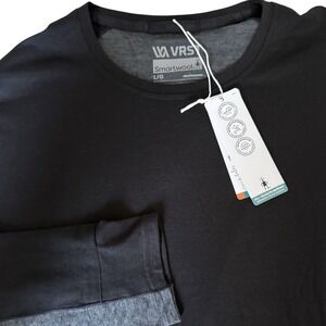 Smartwool VRST Long Sleeve‎ Crew Neck Mens Large Training Shirt Black Gray New